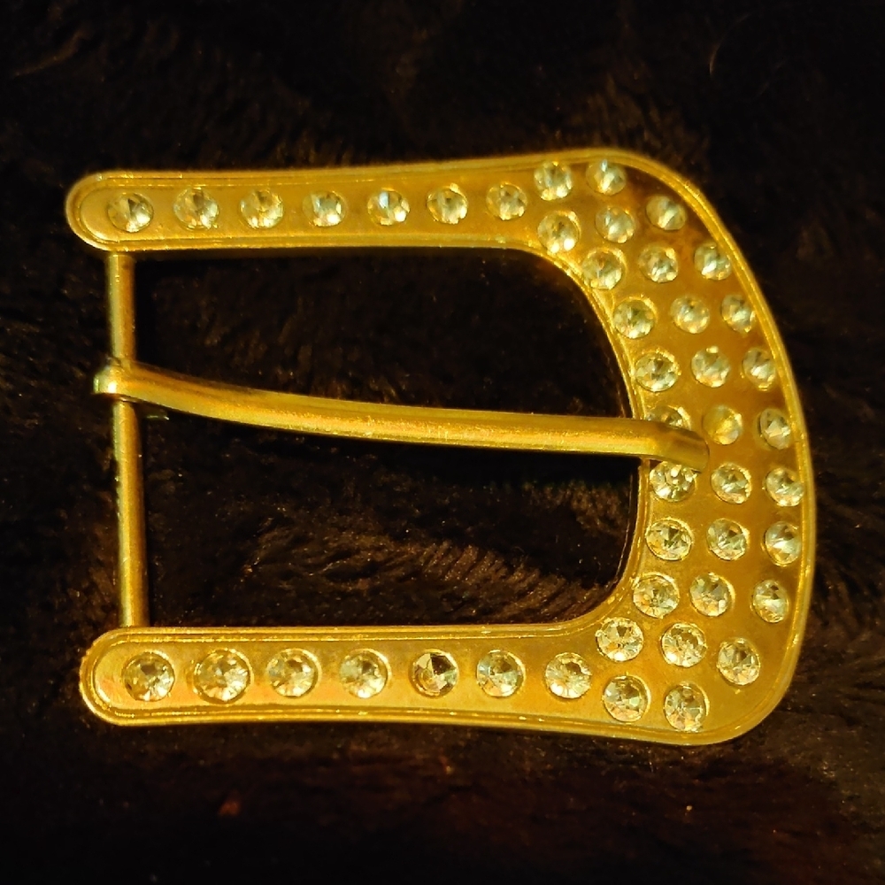 Gold Studded Belt Buckle